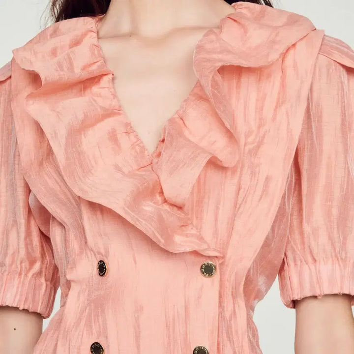 [BUNJANG] Sandro Ruffle Mini Dress / [SANDRO]산드로 러플 미니 드레스