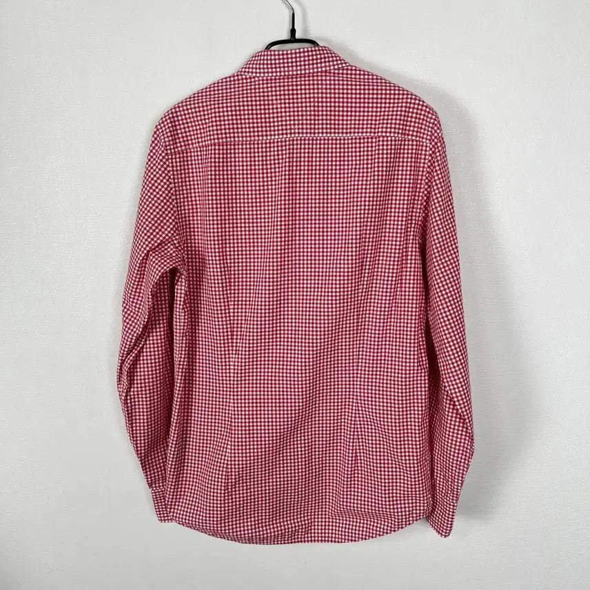 [BUNJANG] Tommy Hilfiger Red Cotton Check Shirt / 타미힐피거 레드 면 체크 셔츠 남방 남S 90 라덴 빈티지