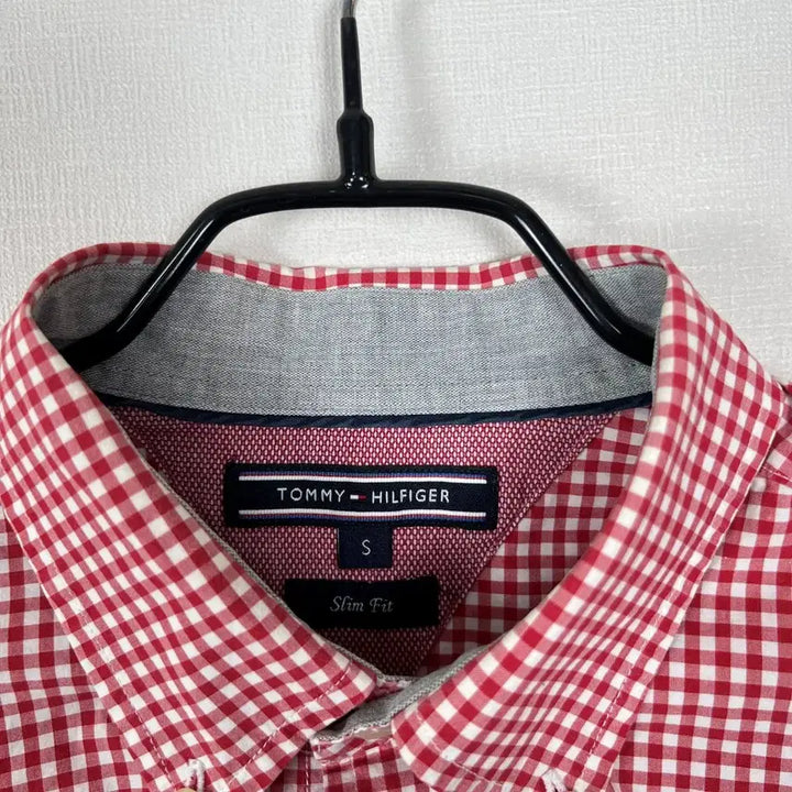 [BUNJANG] Tommy Hilfiger Red Cotton Check Shirt / 타미힐피거 레드 면 체크 셔츠 남방 남S 90 라덴 빈티지