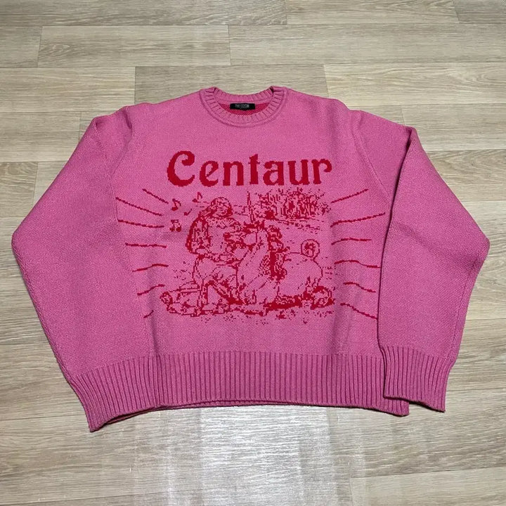 [BUNJANG] The Centaur Story Jacquard Knit Top Pink / 더센토르 스토리 자카드 니트 탑 핑크