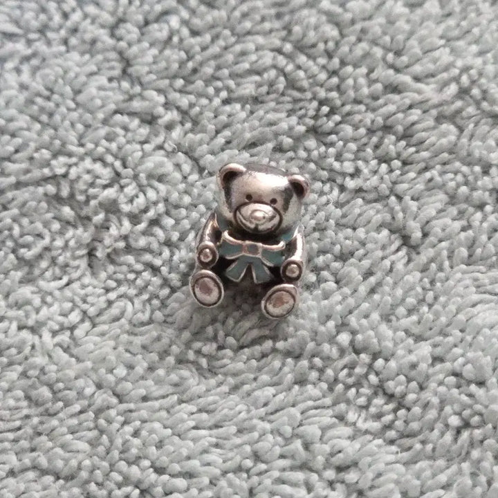 [BUNJANG] Pandora Blue Teddy Bear Charm Bracelet / 판도라 참 팔찌 블루 테디베어 곰돌이