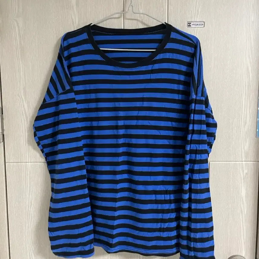 [BUNJANG] Stripe Long Sleeve Blue / [F]스트라이프 롱슬리브 블루