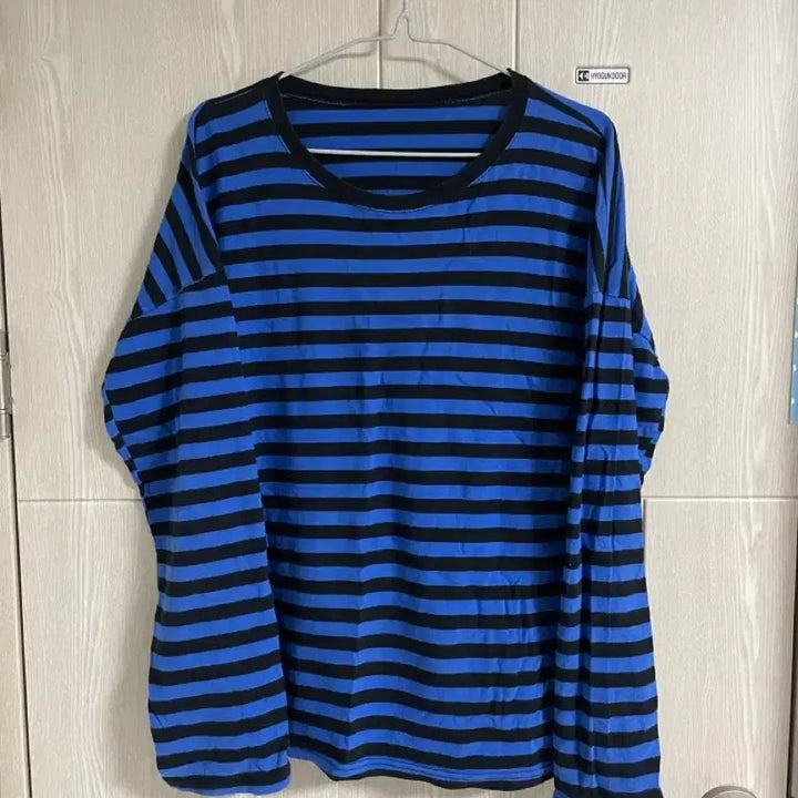 [BUNJANG] Stripe Long Sleeve Blue / [F]스트라이프 롱슬리브 블루