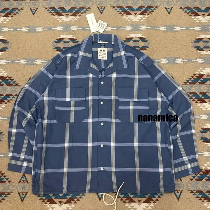 [BUNJANG] Nanamica Palaka Check Shirt Blue / [M][100] 나나미카 팔라카 체크 셔츠 블루