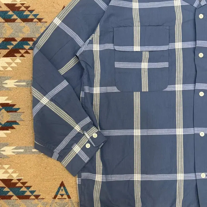 [BUNJANG] Nanamica Palaka Check Shirt Blue / [M][100] 나나미카 팔라카 체크 셔츠 블루
