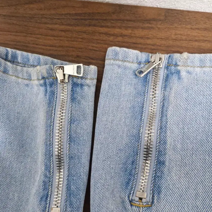 [BUNJANG] Balmain FW24 Light Wash Biker Denim Jeans / [29] 발망 신형 FW24 라이트 워싱 바이커 데님 진