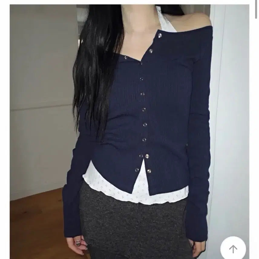 [BUNJANG] Frommuse Navy Cardigan / (새) 프롬뮤즈 가디건 네이비