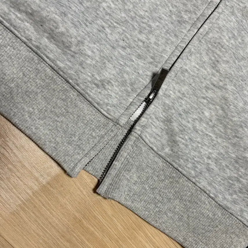 [BUNJANG] KKEEE Two-Way Hoodie Zip-Up Melange Gray / 새상품)KKEEE 투웨이 후드집업 멜란지 그레이