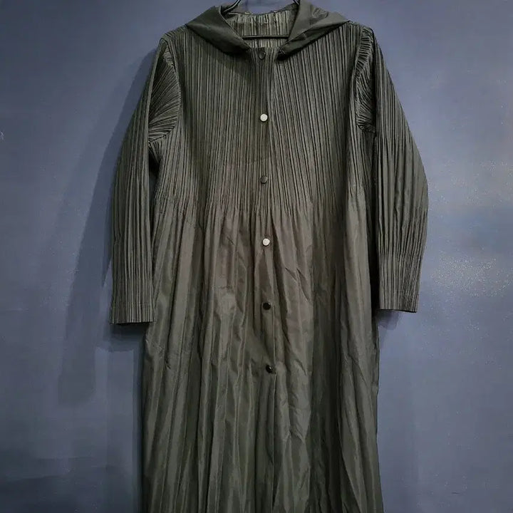 [BUNJANG] Unknown Brand Pleated Pocono Fabric Jacket / 후드 플리츠 포코노천 자켓