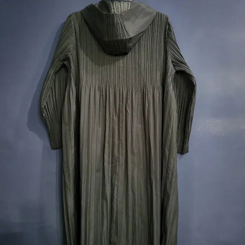[BUNJANG] Unknown Brand Pleated Pocono Fabric Jacket / 후드 플리츠 포코노천 자켓