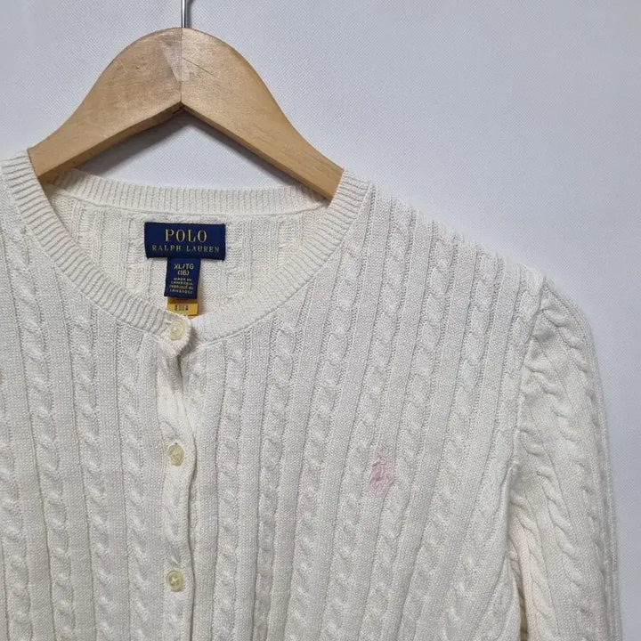 [BUNJANG] Polo Ralph Lauren Cable Knit Cardigan / 폴로 랄프로렌 케이블 니트 가디건 XL(16)