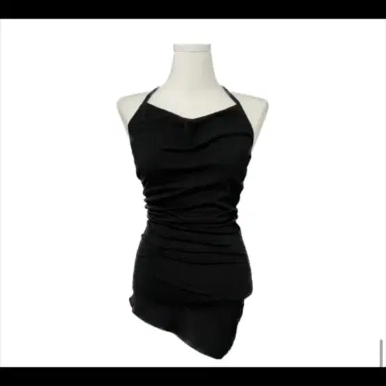 [BUNJANG] Avely Halter Neck Drape Tank Top / 에이블리 홀터넥 나시 드레이프 나시