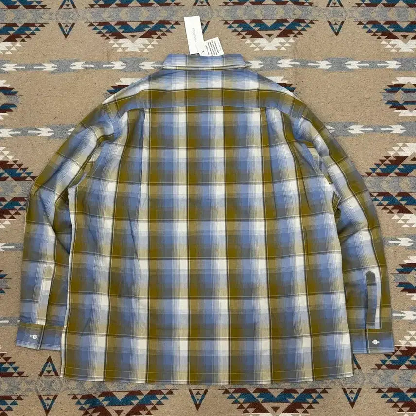 [BUNJANG] Nanamica Regular Collar PK Shirt Yellow x Sax / [L] 나나미카 레귤러 카라 PK 셔츠 옐로우x삭스