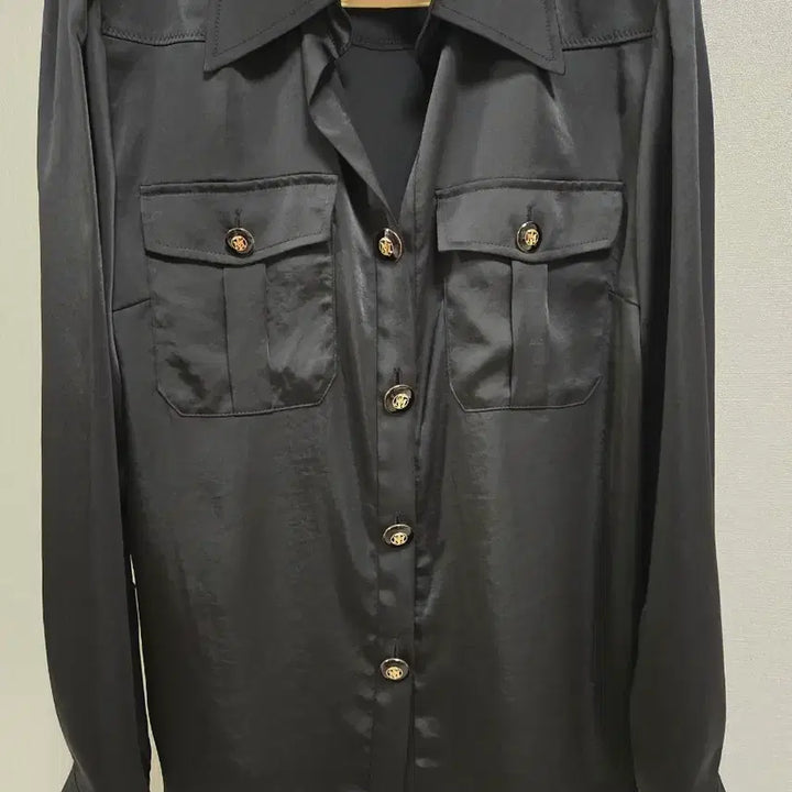 [BUNJANG] TIME Black Silk Shirt / TIME 타임 블랙 실크 셔츠