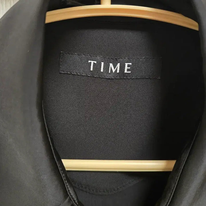 [BUNJANG] TIME Black Silk Shirt / TIME 타임 블랙 실크 셔츠