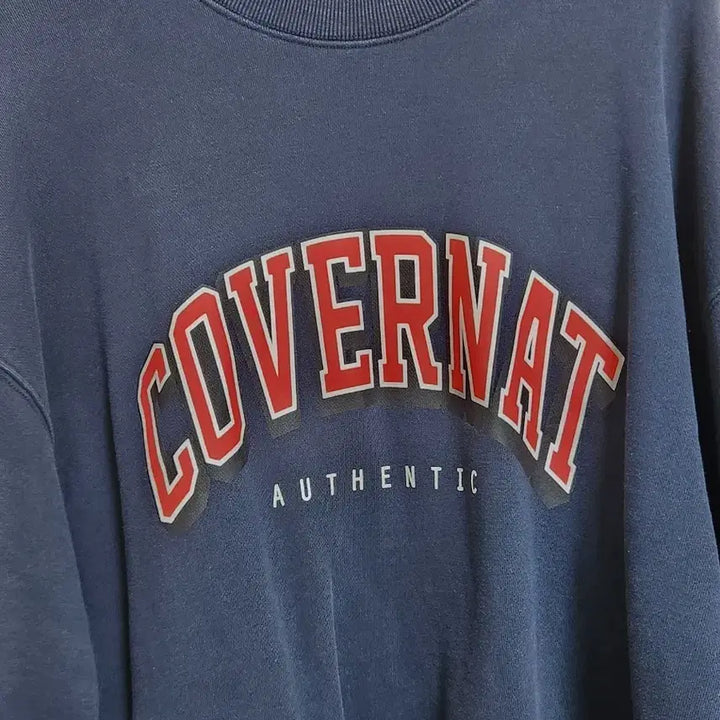 [BUNJANG] Covernat Navy Logo Sweatshirt / 커버낫 맨투맨 네이비색 L