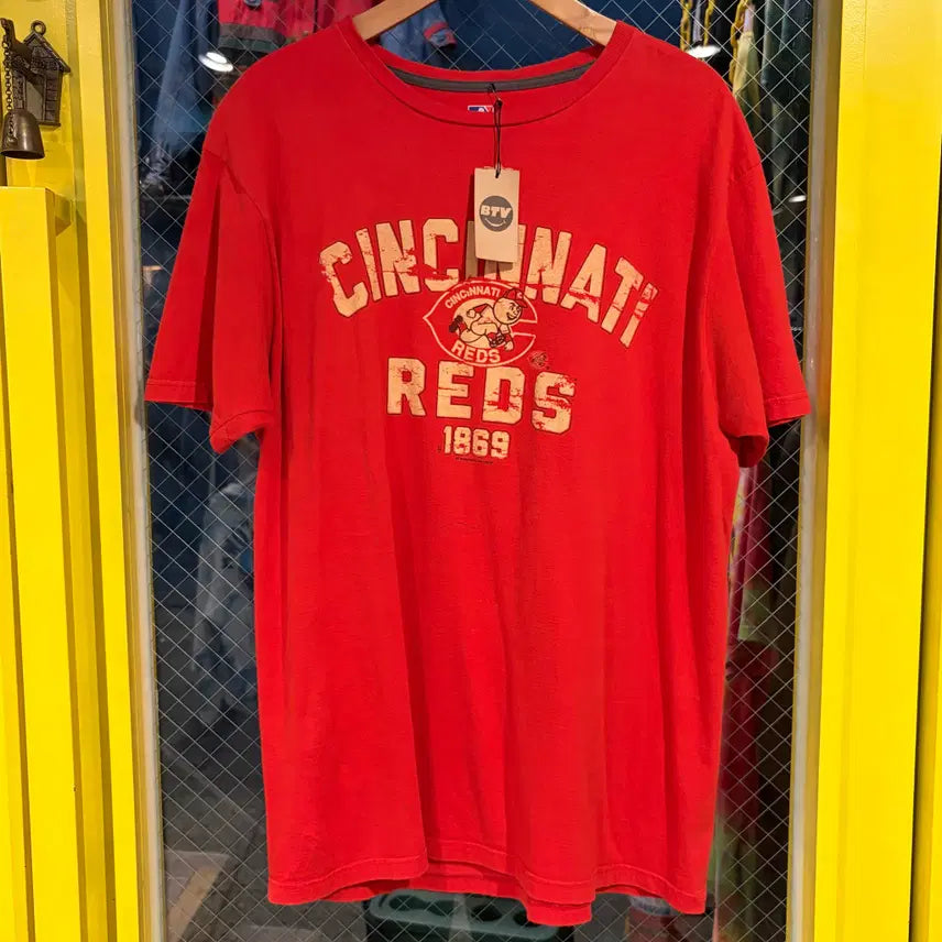 [BUNJANG] MLB Ringspun Lettering Short Sleeve T-shirt / MLB 링스펀 레터링 반팔