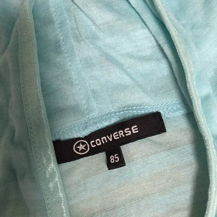 [BUNJANG] Converse Sky Blue Zip-Up Shirt / 컨버스 하늘색 집업 셔츠