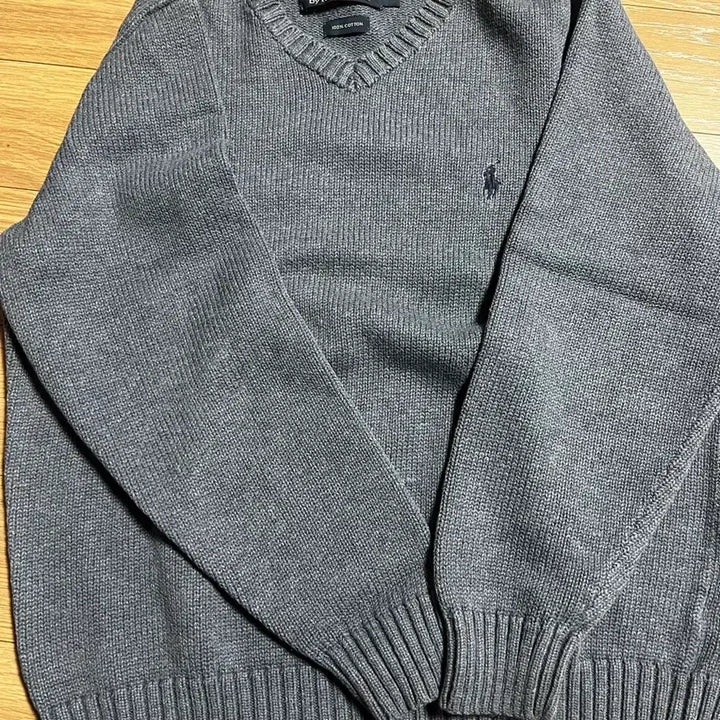 [BUNJANG] Polo V-Neck Knit Sweater / 폴로 브이넥 니트