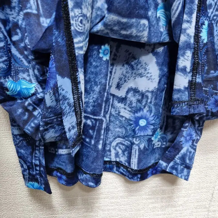 [BUNJANG] Unbranded Printed Short Sleeve Blouse / 마233 반팔 블라우스
