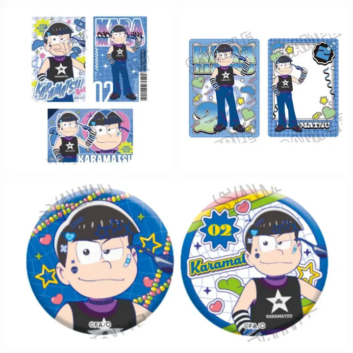 [BUNJANG] Osomatsu-san Karamatsu Bundle Set / 오소마츠상 데코라 포토카드 아크릴카드 캔뱃지 일괄 카라마츠 2