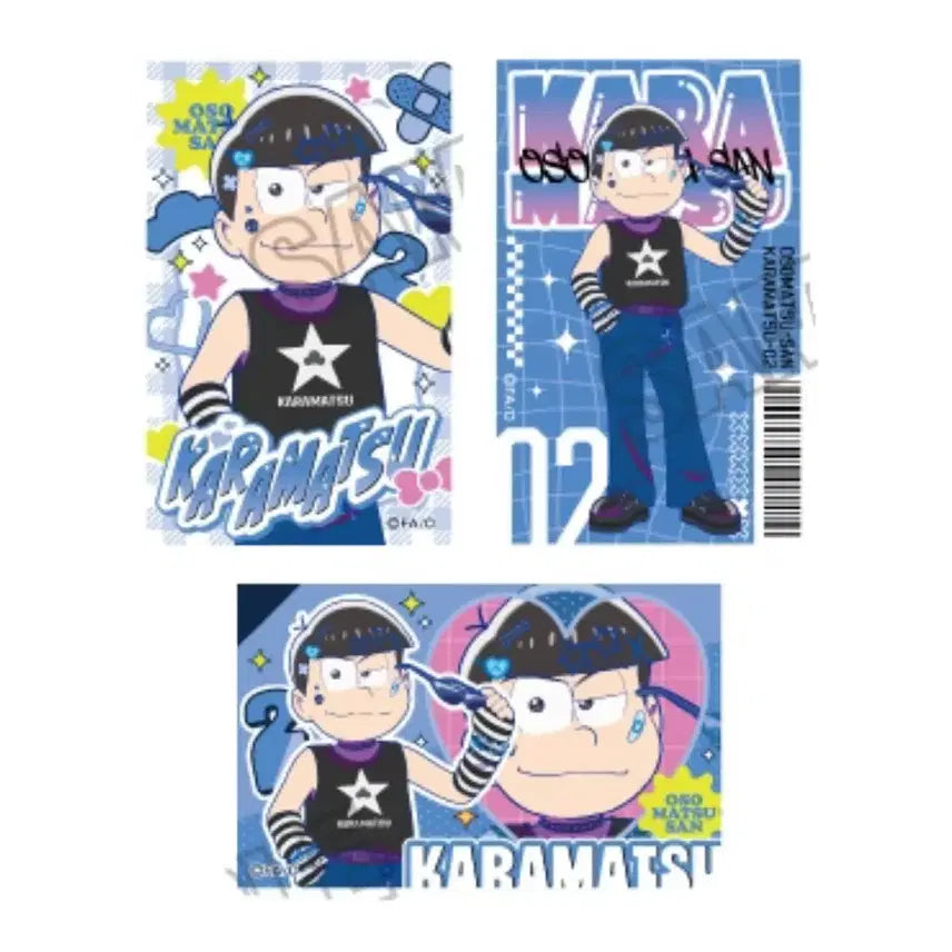 [BUNJANG] Osomatsu-san Karamatsu Bundle Set / 오소마츠상 데코라 포토카드 아크릴카드 캔뱃지 일괄 카라마츠 2