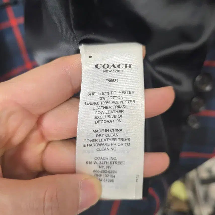 [BUNJANG] Coach Check Trench Coat / 코치 체크 트렌치 코트 더블 버튼