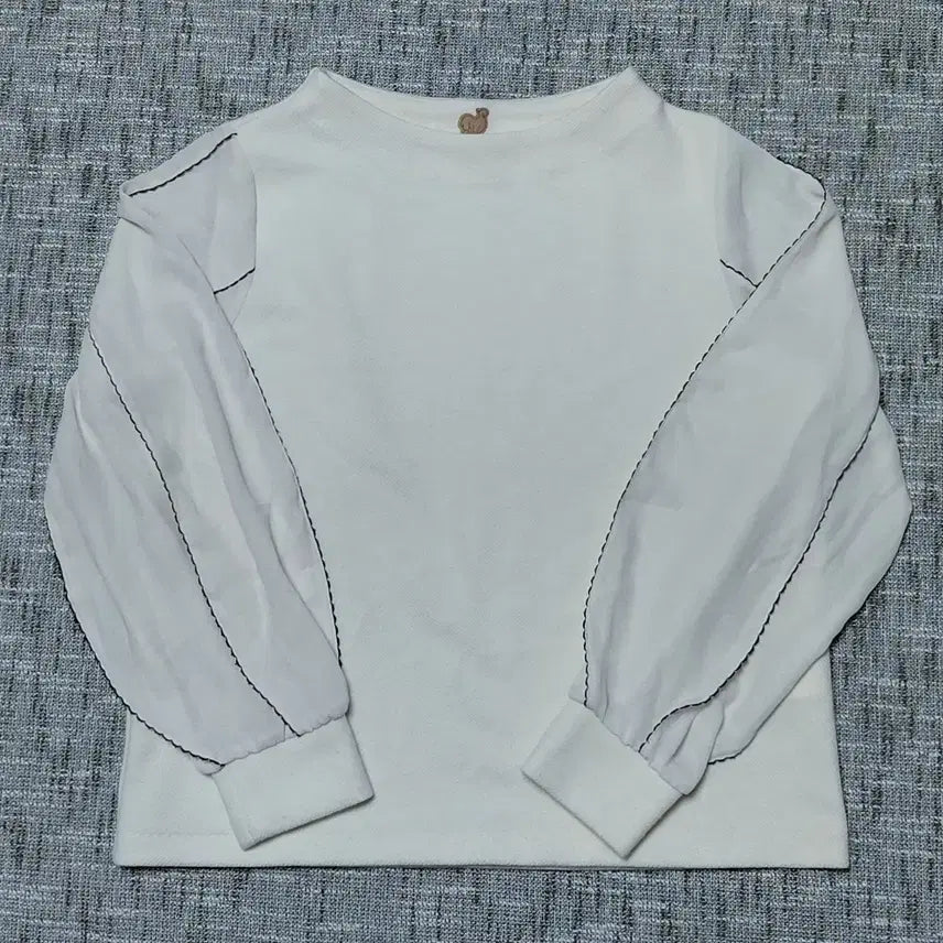 [BUNJANG] Malla Ivory Volume Blouse / [38] Malla 마라 소매 배색 볼륨 블라우스 니트