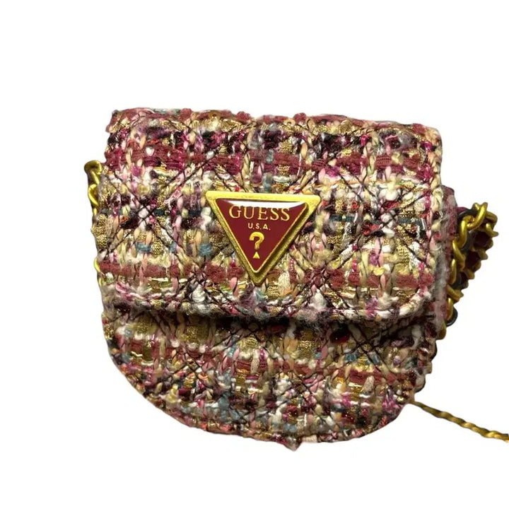 [BUNJANG] Guess Tweed Mini Crossbody Bag / guess 게스 미니 트위드 체인 y2k 크로스백 숄더백