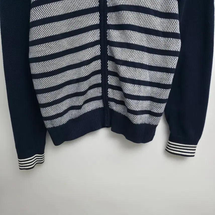 [BUNJANG] Tommy Hilfiger Navy Stripe Knit Zip-Up / [M] 타미힐피거 네이비 스트라이프 니트 집업