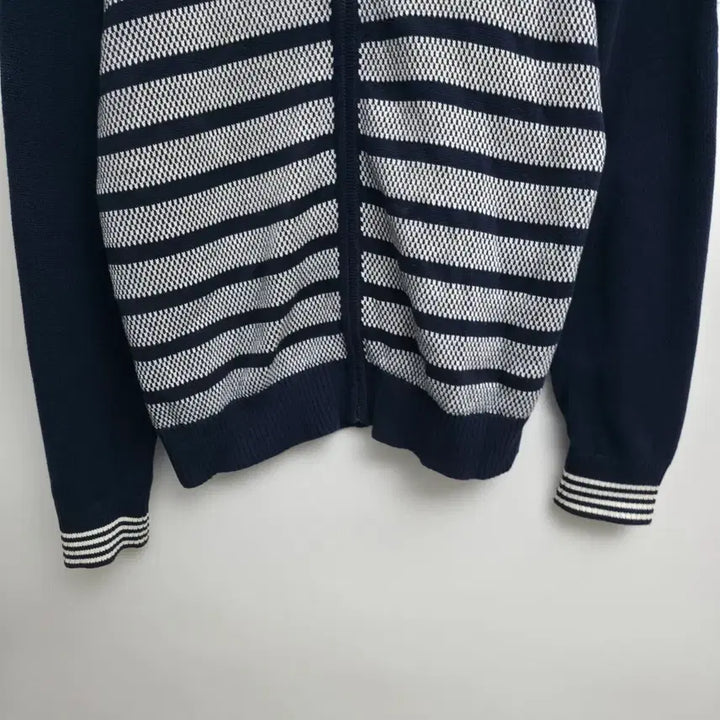 [BUNJANG] Tommy Hilfiger Navy Stripe Knit Zip-Up / [M] 타미힐피거 네이비 스트라이프 니트 집업