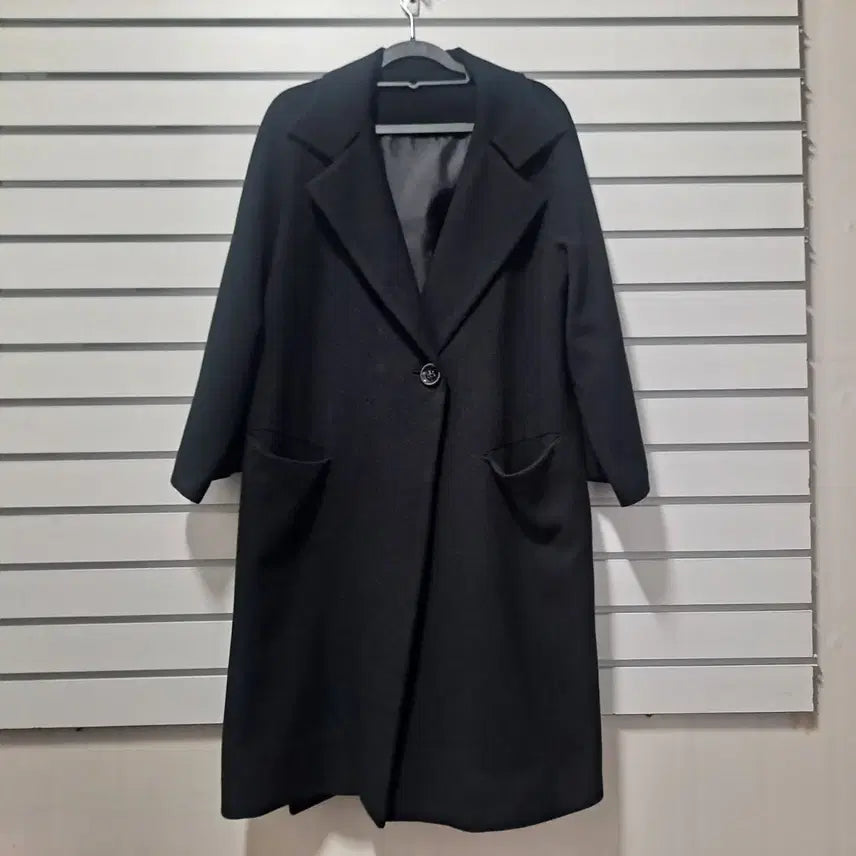 [BUNJANG] Generic Black Spring Long Coat (Size 77) / 여성 블랙 봄 롱코트 77/옷장꾸미기