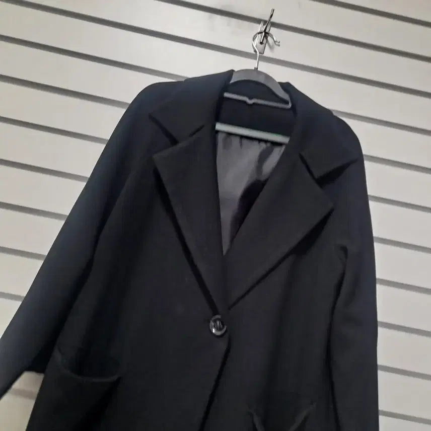 [BUNJANG] Generic Black Spring Long Coat (Size 77) / 여성 블랙 봄 롱코트 77/옷장꾸미기