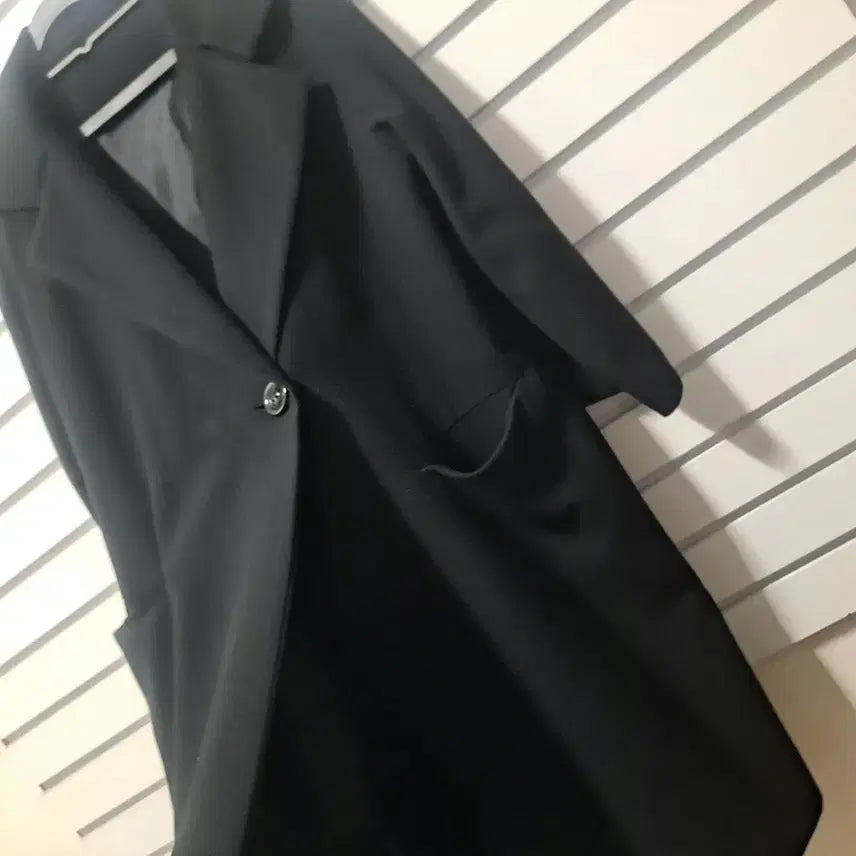 [BUNJANG] Generic Black Spring Long Coat (Size 77) / 여성 블랙 봄 롱코트 77/옷장꾸미기