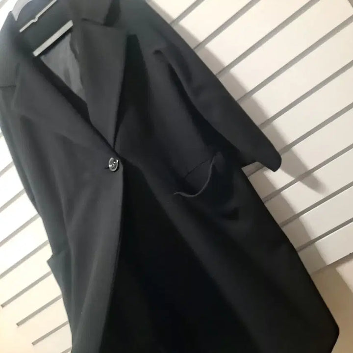 [BUNJANG] Generic Black Spring Long Coat (Size 77) / 여성 블랙 봄 롱코트 77/옷장꾸미기