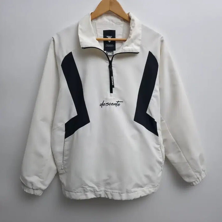 [BUNJANG] Descente White Anorak Windbreaker / [L] 데상트 화이트 아노락 바람막이