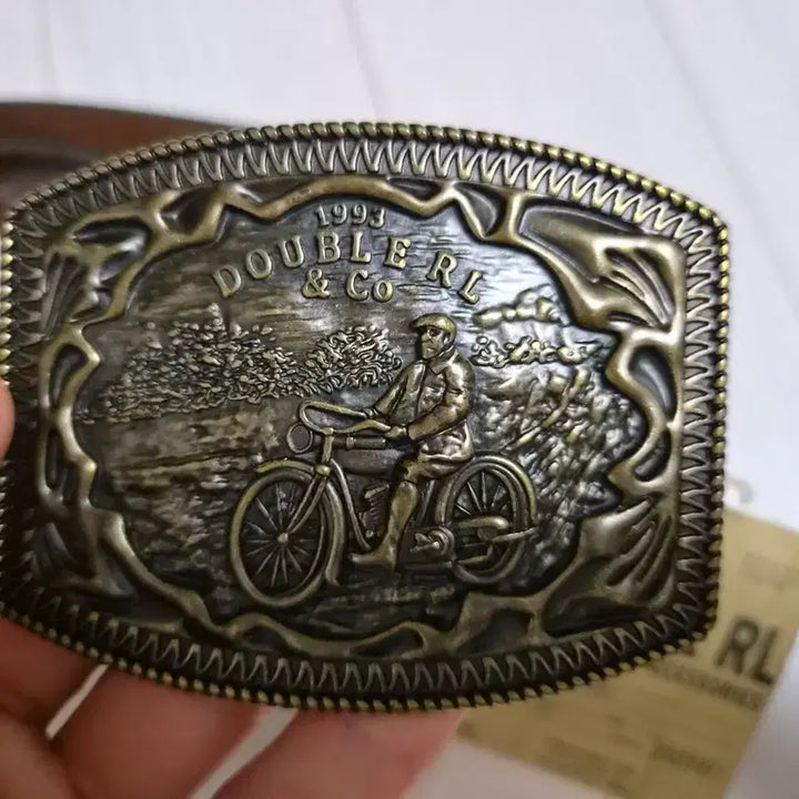 [BUNJANG] RRL Basket Weave Embossed Belt / 더블알엘 RRL 바스켓 위브 엠보스드 벨트