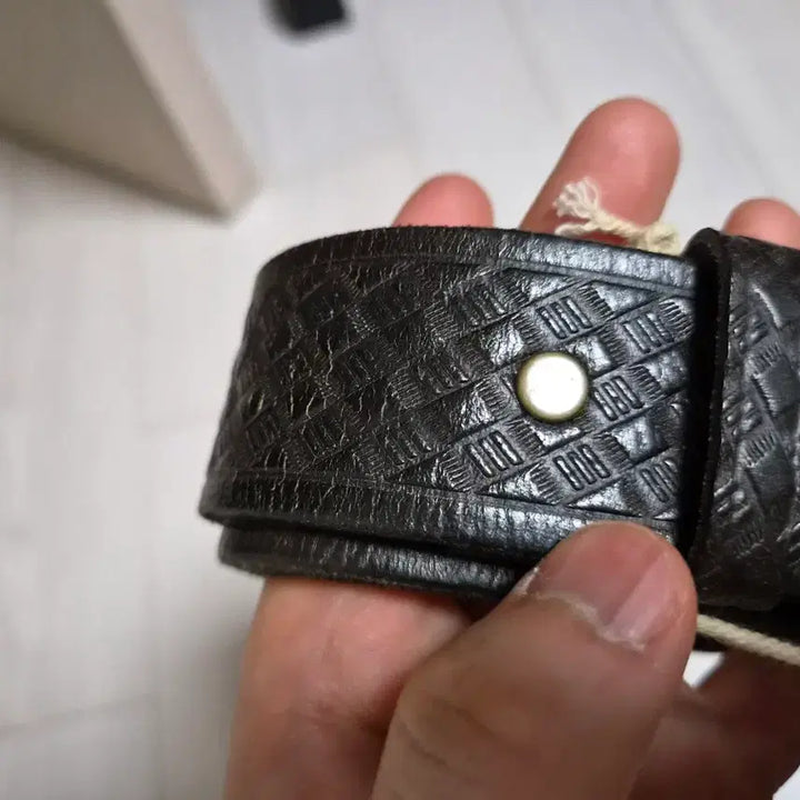 [BUNJANG] RRL Basket Weave Embossed Belt / 더블알엘 RRL 바스켓 위브 엠보스드 벨트
