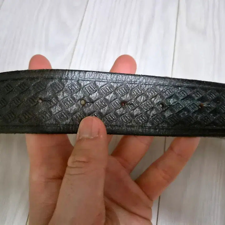 [BUNJANG] RRL Basket Weave Embossed Belt / 더블알엘 RRL 바스켓 위브 엠보스드 벨트
