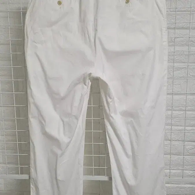 [BUNJANG] Polo Ralph Lauren Off-White Cotton Pants / [35]폴로랄프로렌 오프화이트 ykk지퍼디테일 코튼 면바지 35