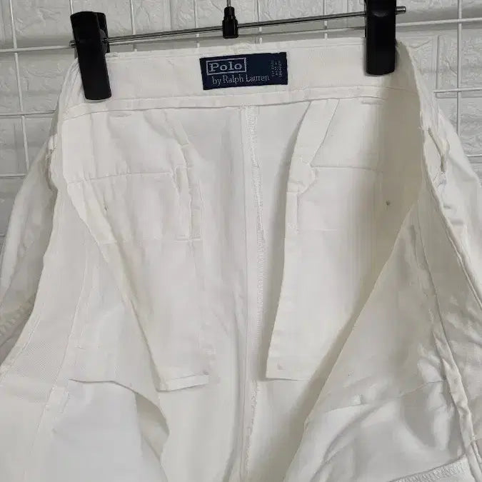 [BUNJANG] Polo Ralph Lauren Off-White Cotton Pants / [35]폴로랄프로렌 오프화이트 ykk지퍼디테일 코튼 면바지 35