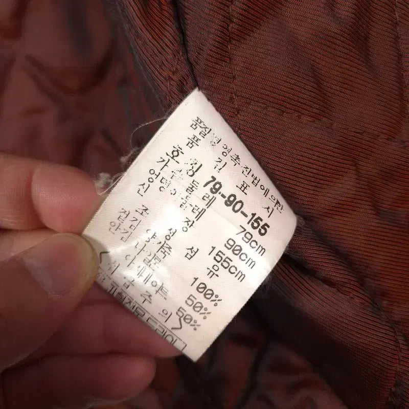 [BUNJANG] Monticole Vintage Brown Lambskin Fur Collar Mouton Jacket / monticole 빈티지 브라운 양가죽 퍼 칼라 무스탕 자켓 53
