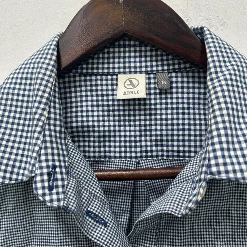[BUNJANG] AIGLE Gingham Check Long Sleeve Shirt (Size 95) / [만원 아라비아빈티지] AIGLE 깅엄 체크 긴팔 셔츠 95
