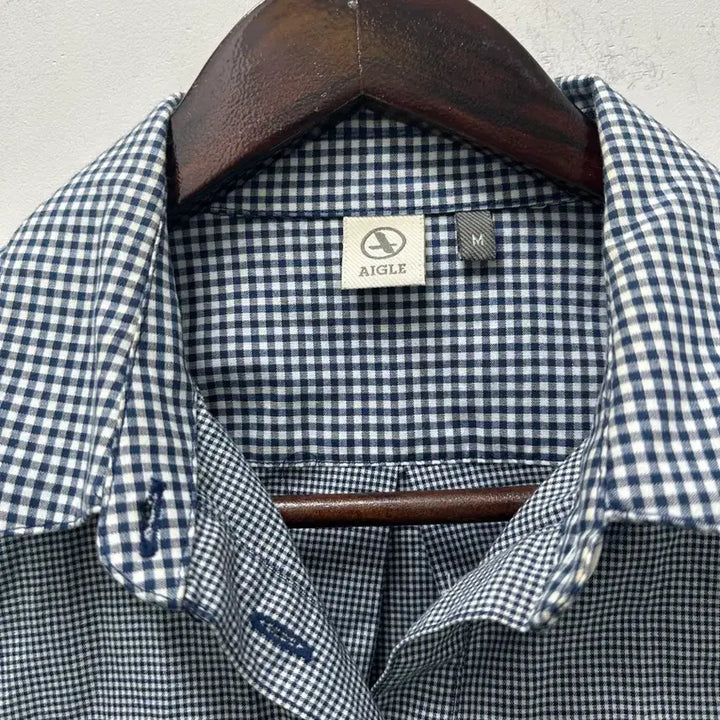 [BUNJANG] AIGLE Gingham Check Long Sleeve Shirt (Size 95) / [만원 아라비아빈티지] AIGLE 깅엄 체크 긴팔 셔츠 95