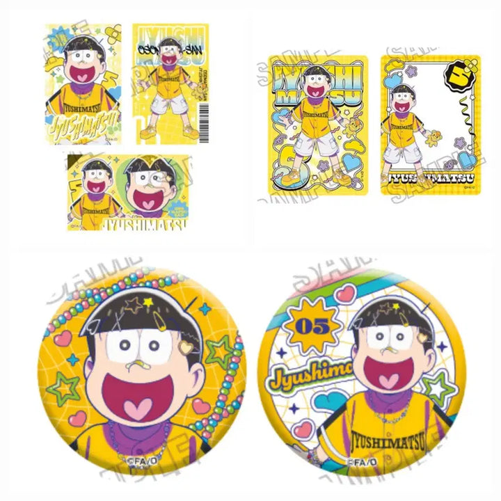 [BUNJANG] Osomatsu-san Jyushimatsu Bundle Set / 오소마츠상 데코라 포토카드 아크릴카드 캔뱃지 일괄 쥬시마츠 5
