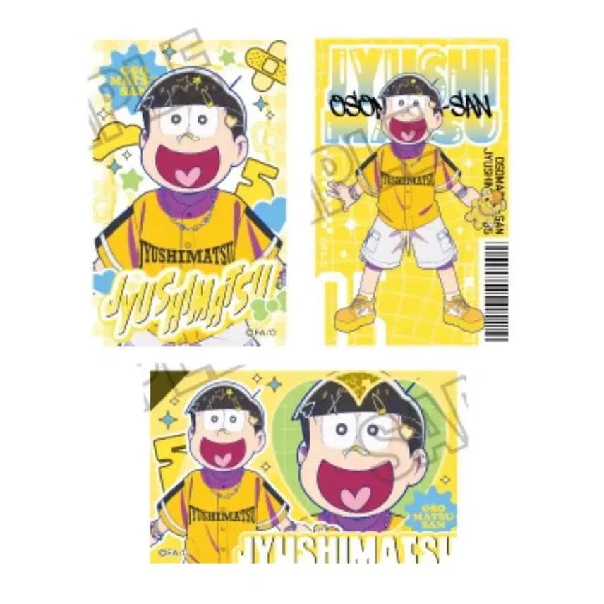 [BUNJANG] Osomatsu-san Jyushimatsu Bundle Set / 오소마츠상 데코라 포토카드 아크릴카드 캔뱃지 일괄 쥬시마츠 5