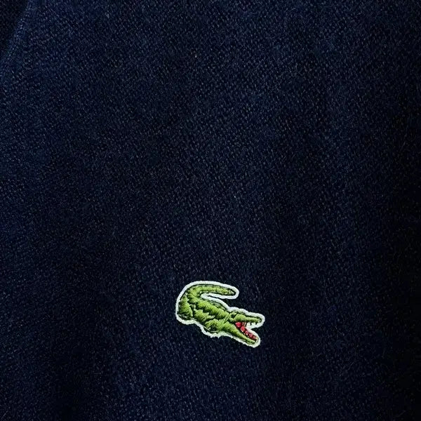 [BUNJANG] IZOD Lacoste Acrylic Cardigan Navy / 80s 아이조드 라코스테 아크릴 가디건 네이비 Made in USA