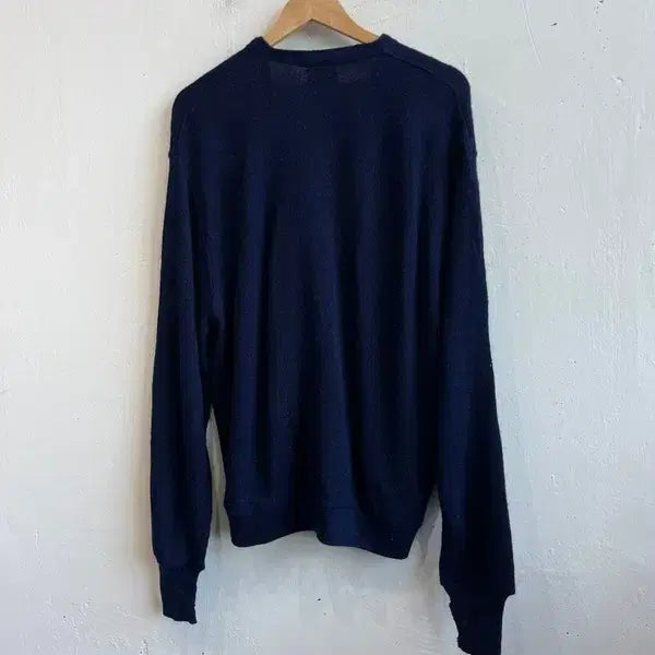 [BUNJANG] IZOD Lacoste Acrylic Cardigan Navy / 80s 아이조드 라코스테 아크릴 가디건 네이비 Made in USA