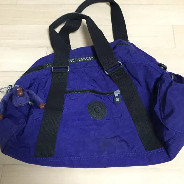 [BUNJANG] Kipling Boston Bag Purple + Keyring / 키플링 보스턴백 퍼플 + 키링