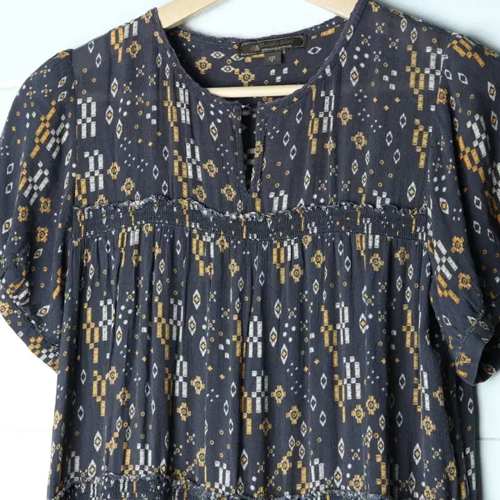 [BUNJANG] Thursday Island Patterned Thin Short-Sleeved Dress / W(S-M) 썰스데이아일랜드 드레스 원피스 패턴 얇은 반팔-17CEA